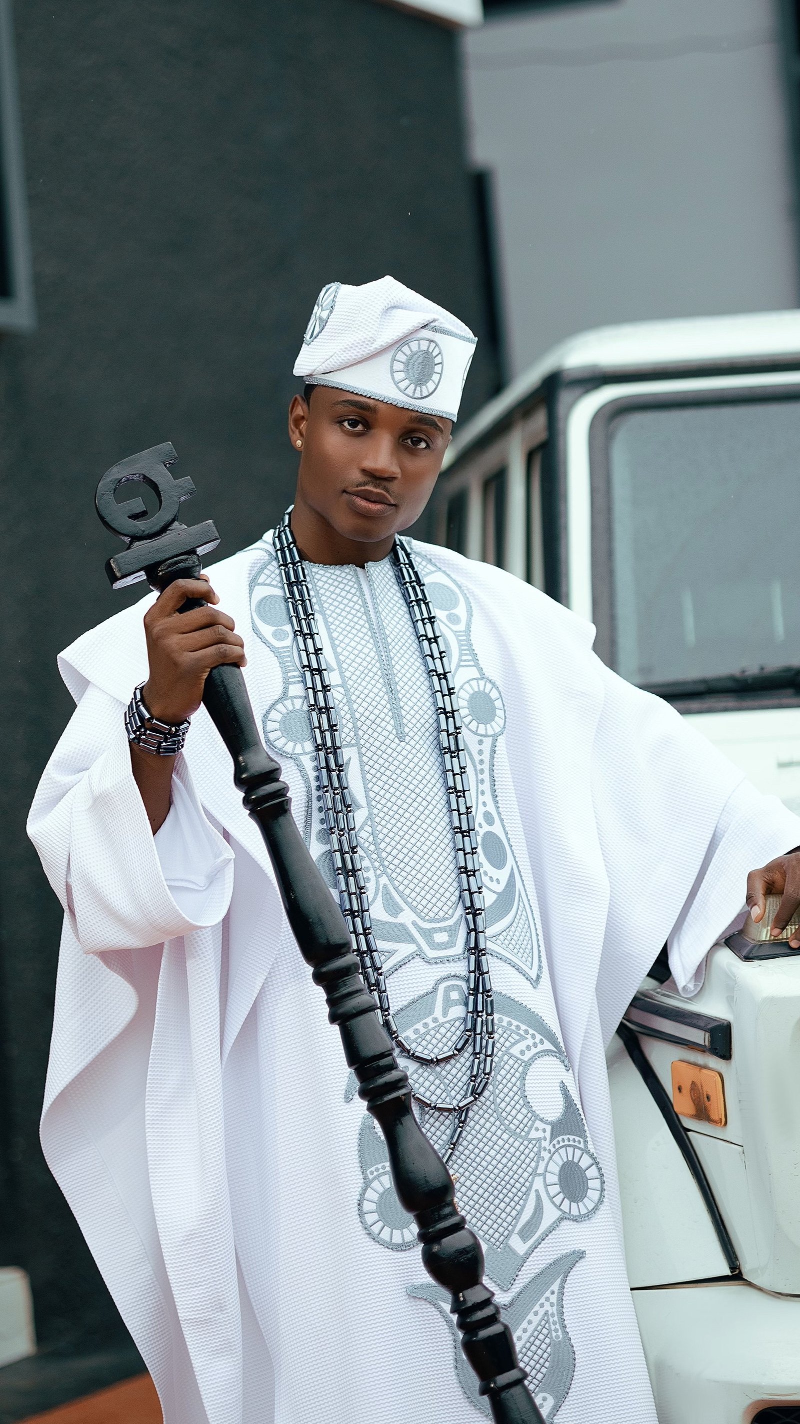 The White Contemporary and Multi Layered Agbada